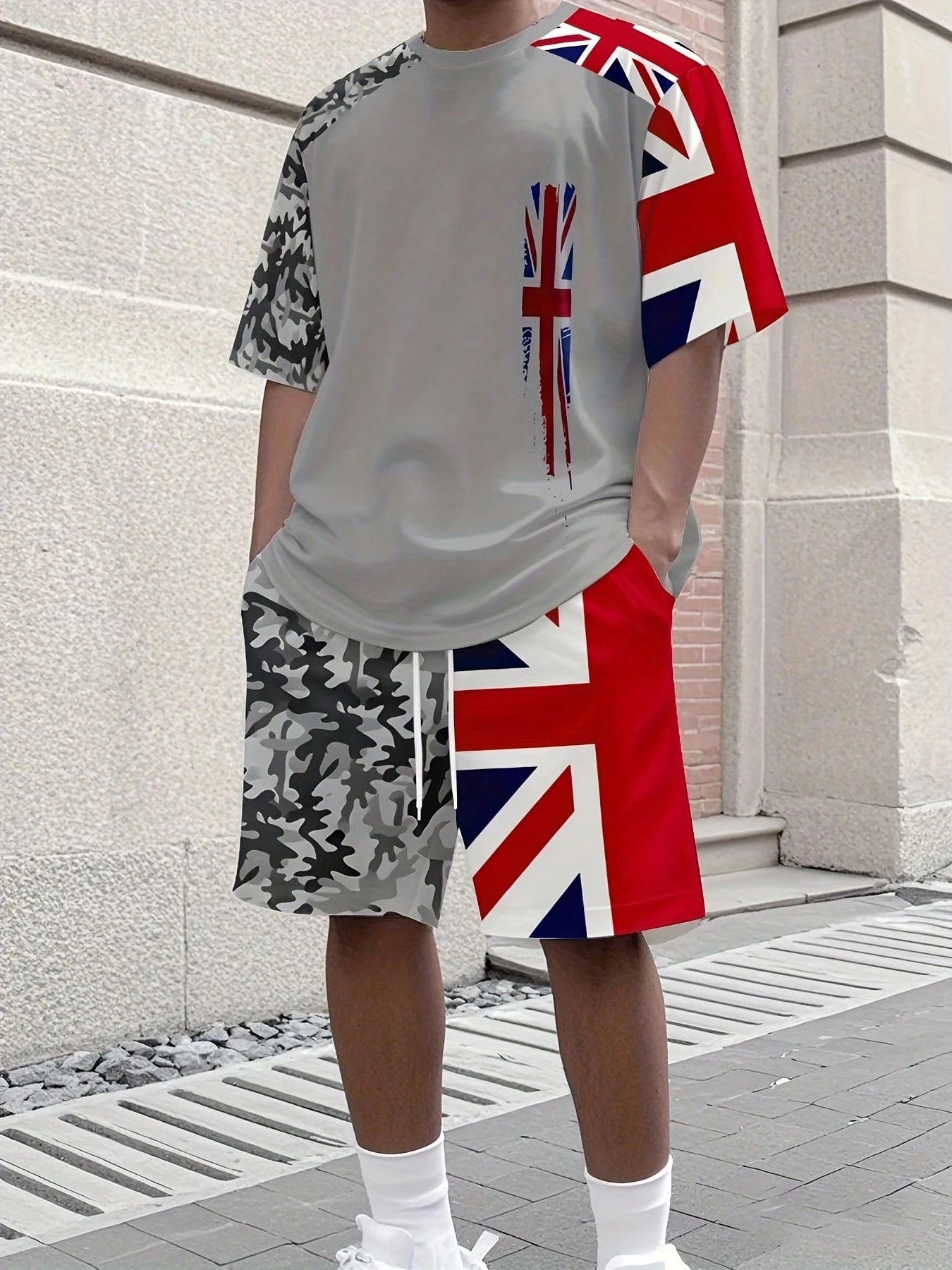 Street Fashion Summer 2026 - 2026 Sommer Neues Herren-Kurzarm-Set mit 3D-Musterdruck