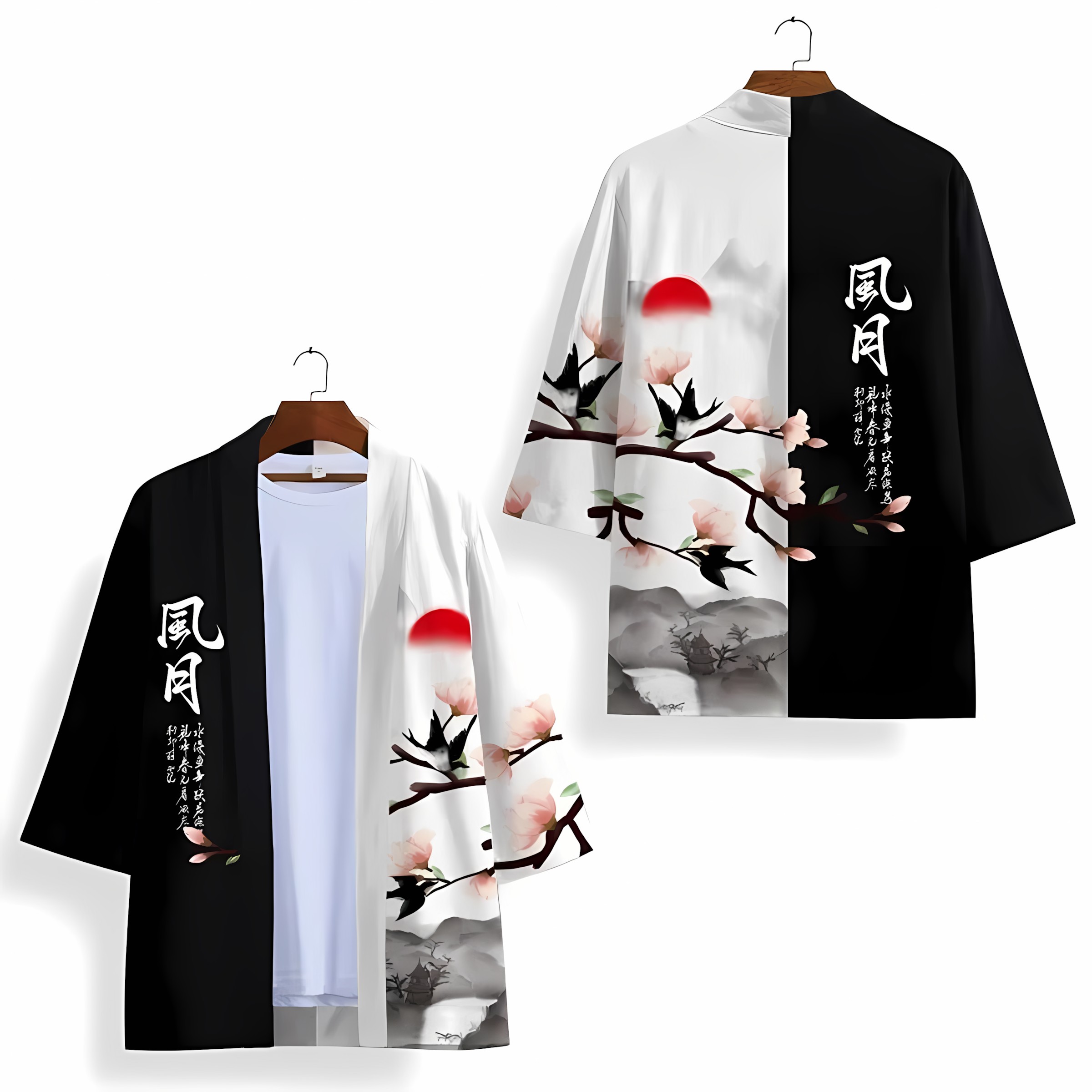 Street Fashion Summer 2026 - 2026 Sommer Neue Herren-Kimono mit 3D-Blumenmuster-Druck
