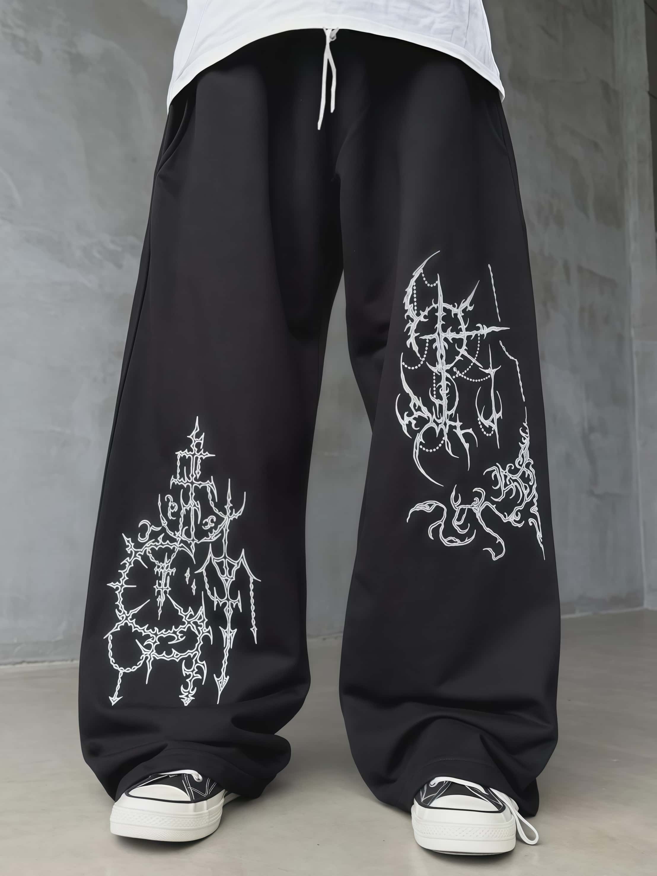 Street Fashion Asian Men - Herren- und Damen-Streetstyle Casual Weite Hosen