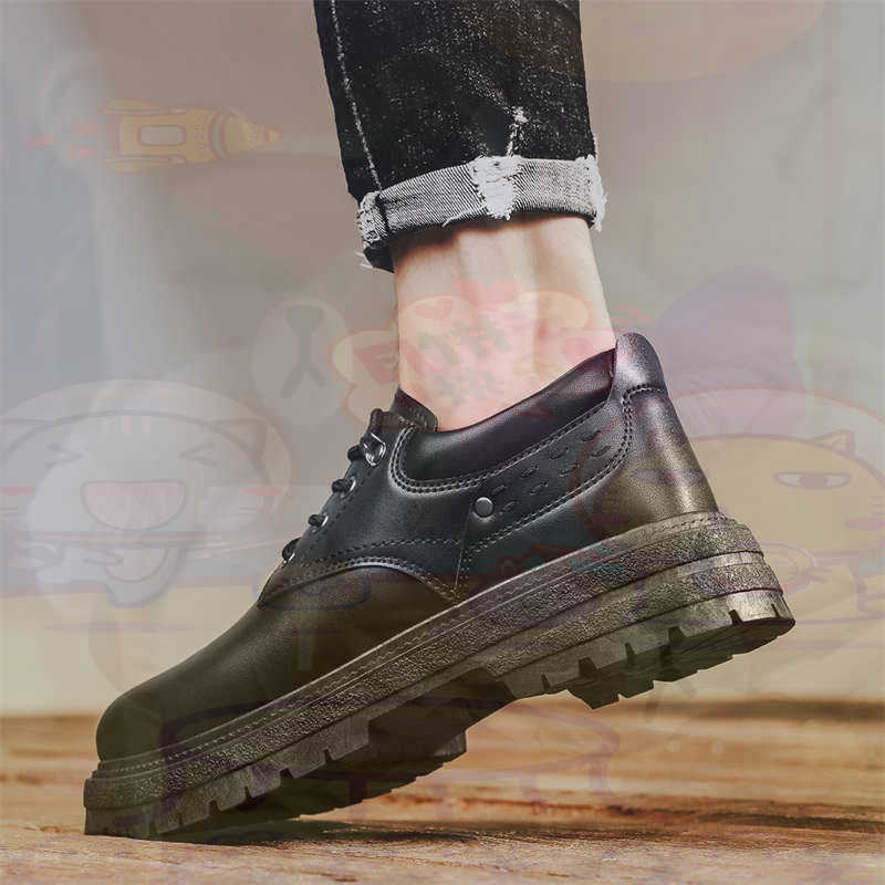 Street Fashion Asian Men - Dunkles Naturleder, modische Turnschuhe, Tennis-Herren-Turnschuhe, modische