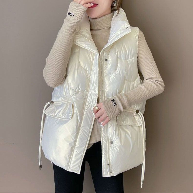 Puffer Vest Padded - 2024 Neue Daunen-Baumwoll-Weste für Damen, Herbst-Winter-Parka,