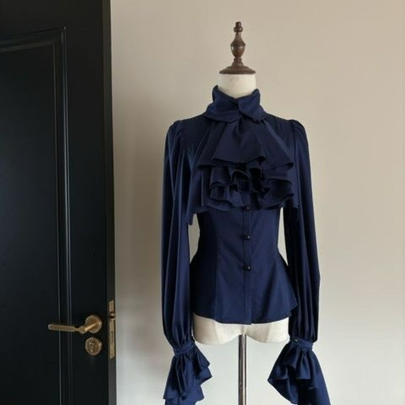 Japanese Street Fashion Female - Japanischer Stil Langärmliges Rüschenhemd für Damen