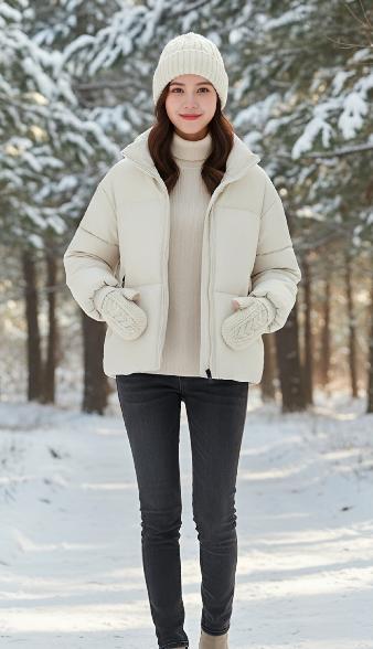 Puffer Vest Padded - Parkas Frauen Mantel Jacke Herbst Winter