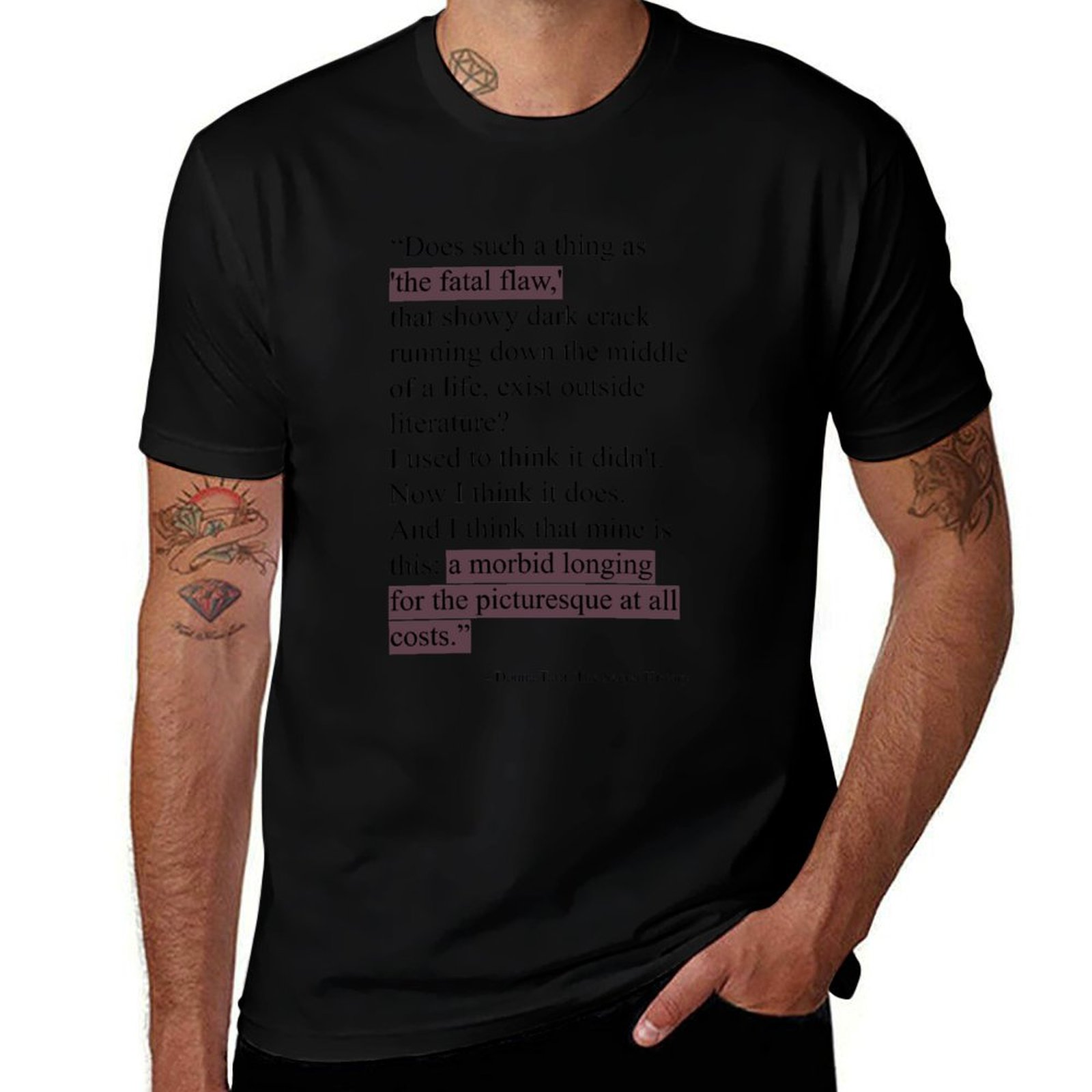 Street Fashion History - The Secret History Donna Tartt Zitat-T-Shirt,