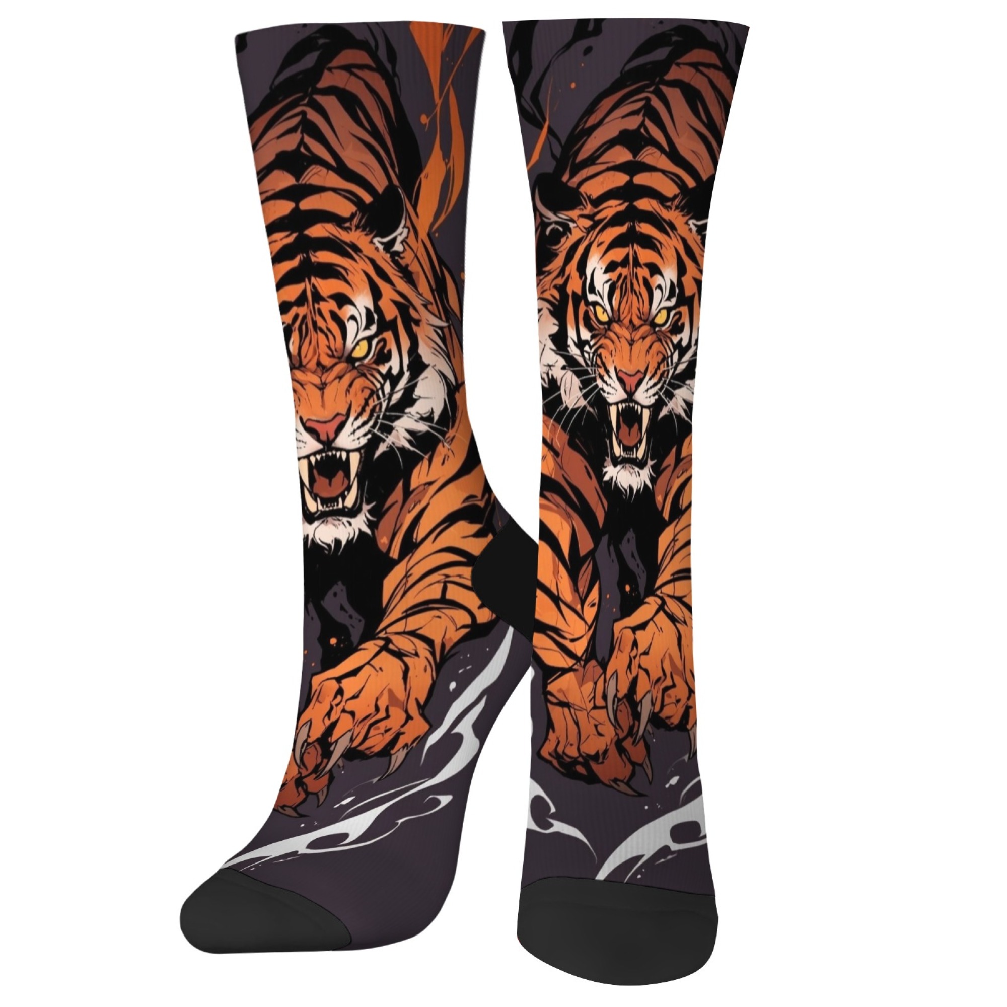 Street Fashion Asian Men - Unisex Fierce Tiger Print Asian –