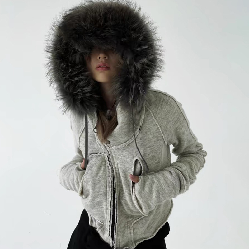 Street Fashion Zip Up Hoodie - Vintage Fashion Zip Up Frauen Sweatshirts