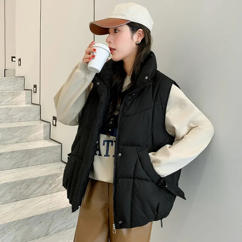 Puffer Vest Padded - 2024 neue koreanische Frauen Winter Puffer