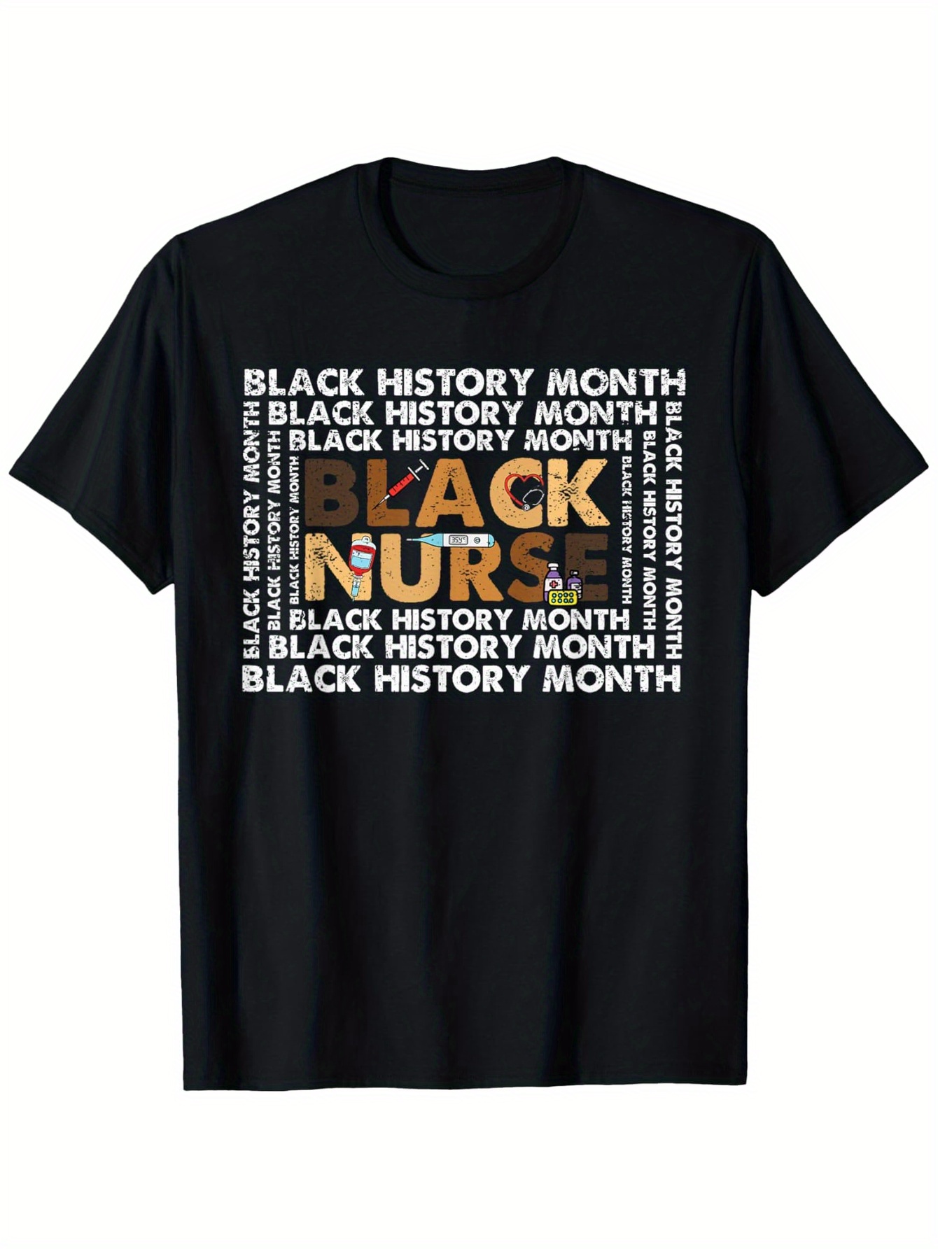 Street Fashion History - Black Nurse Black History Month Herren-T-Shirt