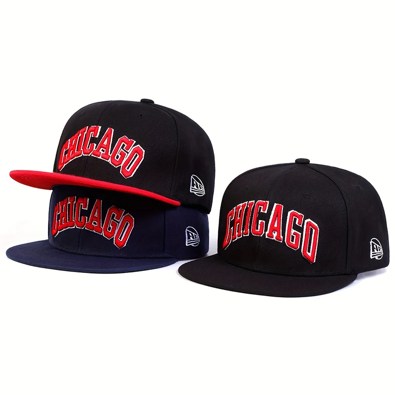 Street Fashion Chicago - Modische Baseballkappe mit CHICAGO-Stickerei für Männer