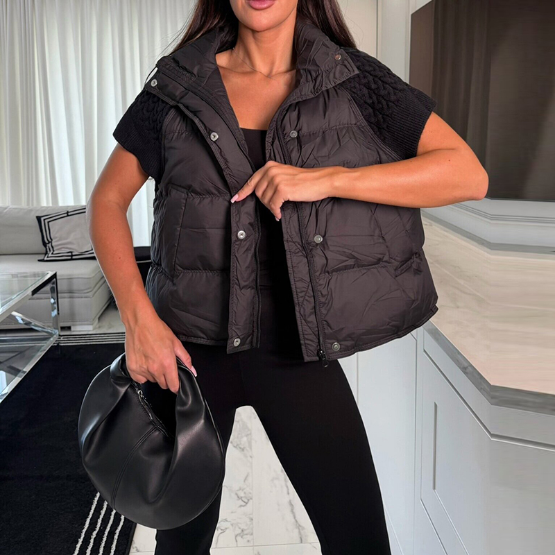 Schicke Damen-Kurz-Pufferweste – Puffer Vest Padded Bewertung und Preis