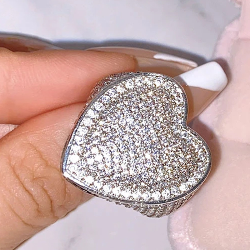 925er Silber vergoldet, großes – Street Fashion Rings Bewertung und Preis