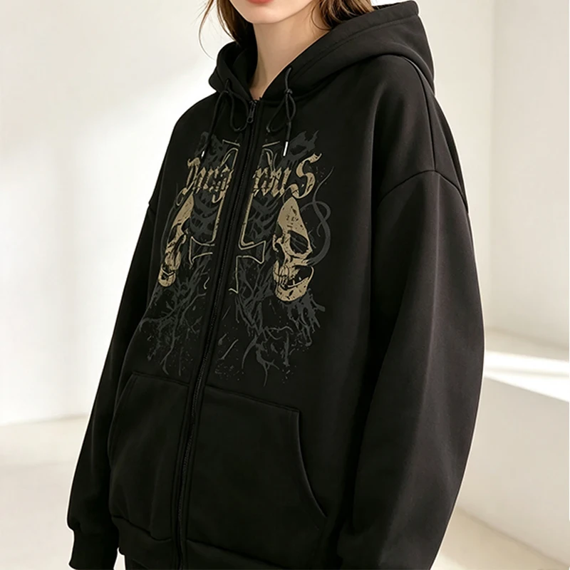 Schwarzer Modischer Neuer Tren – Street Fashion Zip Up Hoodie Bewertung und Preis