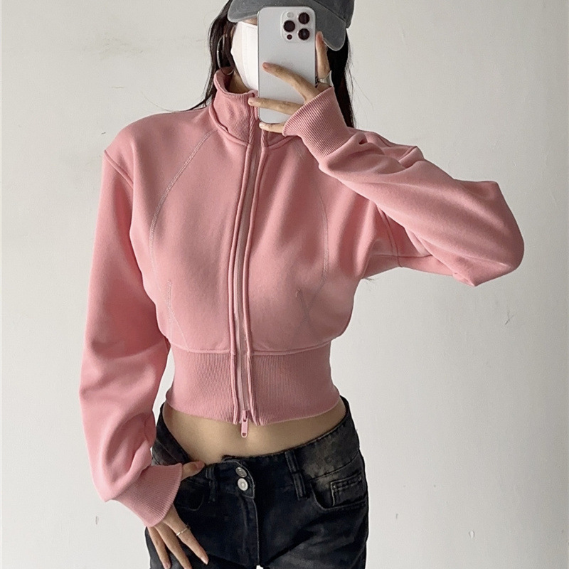 Damen Crop Hoodie Sweatshirts  – Street Fashion Zip Up Hoodie Bewertung und Preis