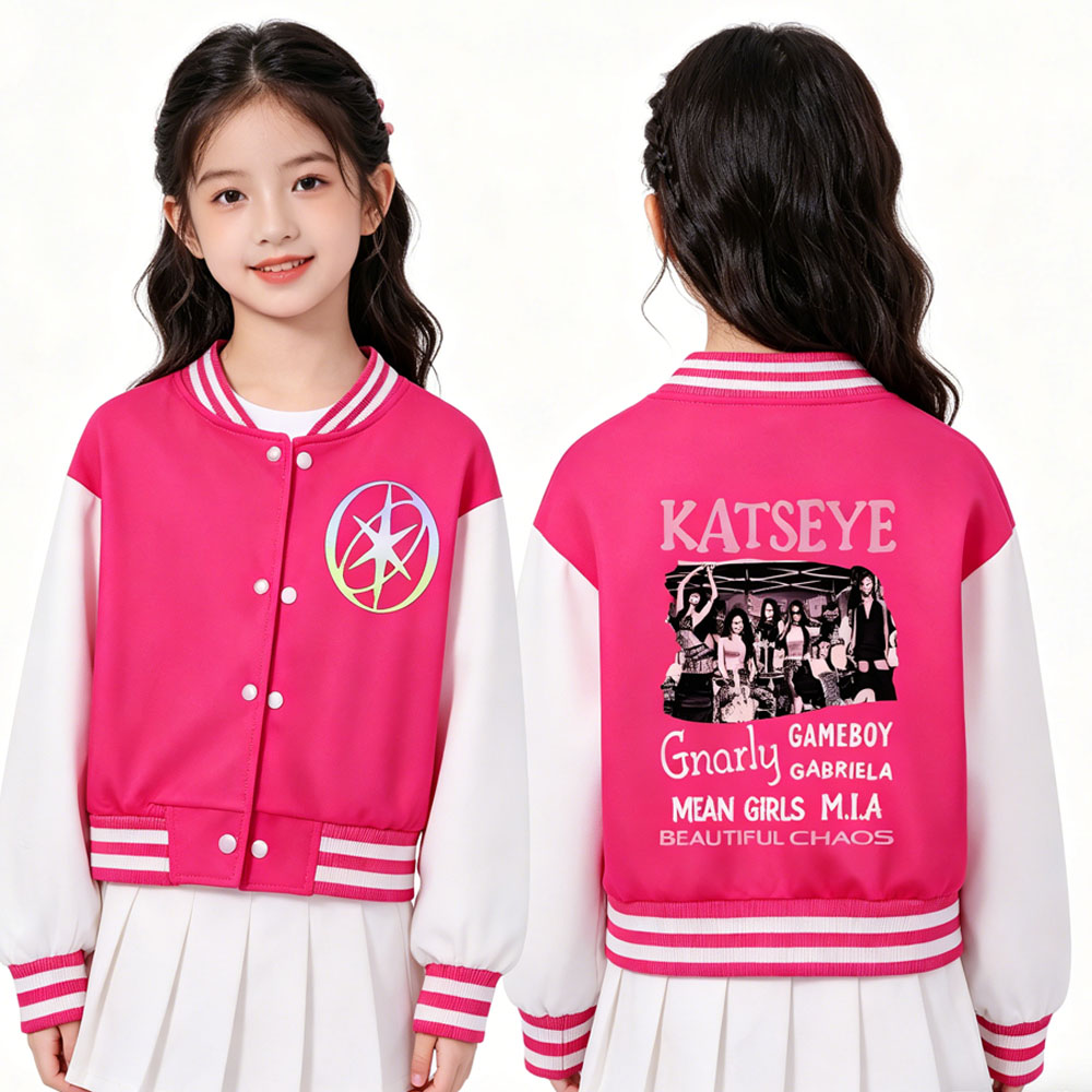 KATSEYE Bedruckte kurze Baseba – Street Fashion Kids Bewertung und Preis