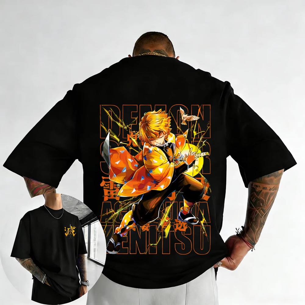 Übergröße Demon Slayer Sommer  – Street Fashion Japan Bewertung und Preis