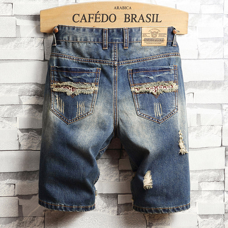Zerrissene Hip-Hop-Jeans-Short – Street Fashion Outfit Bewertung und Preis
