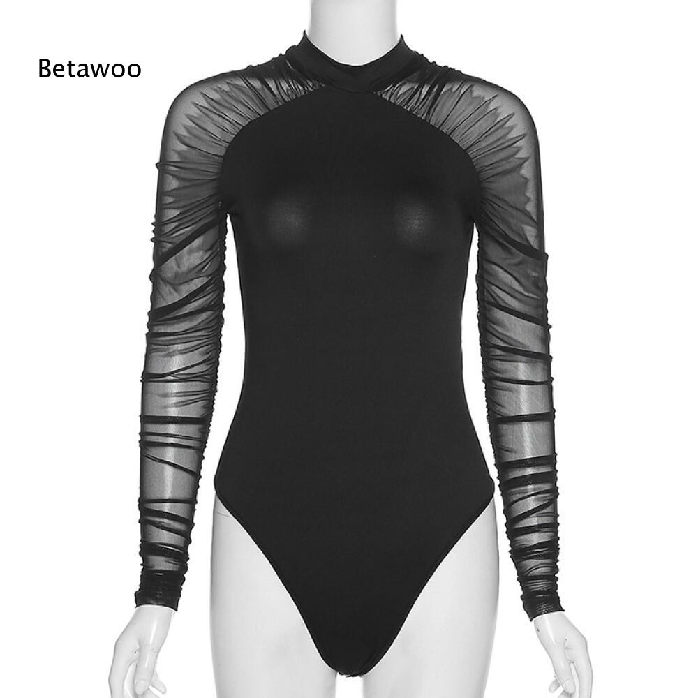 Gotischer Einteiler in Schwarz – Mesh Top Layering Bewertung und Preis