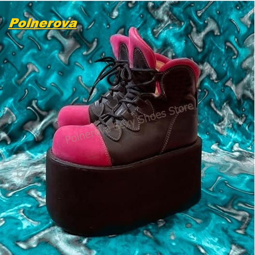 Y2K Punk Plateau-Stiefel in Mi – Street Fashion Hot Bewertung und Preis