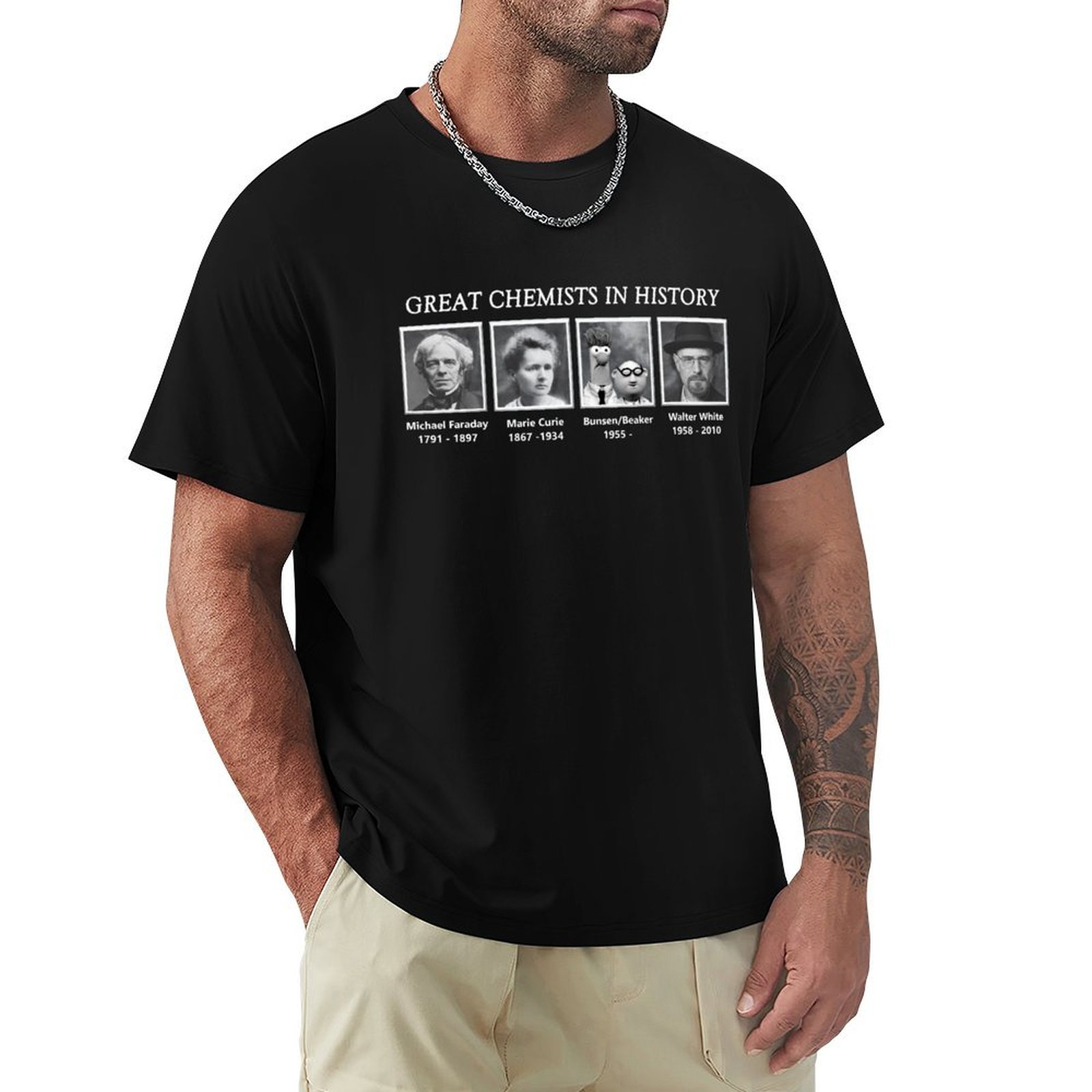T-Shirt „Große Chemiker der Ge – Street Fashion History Bewertung und Preis