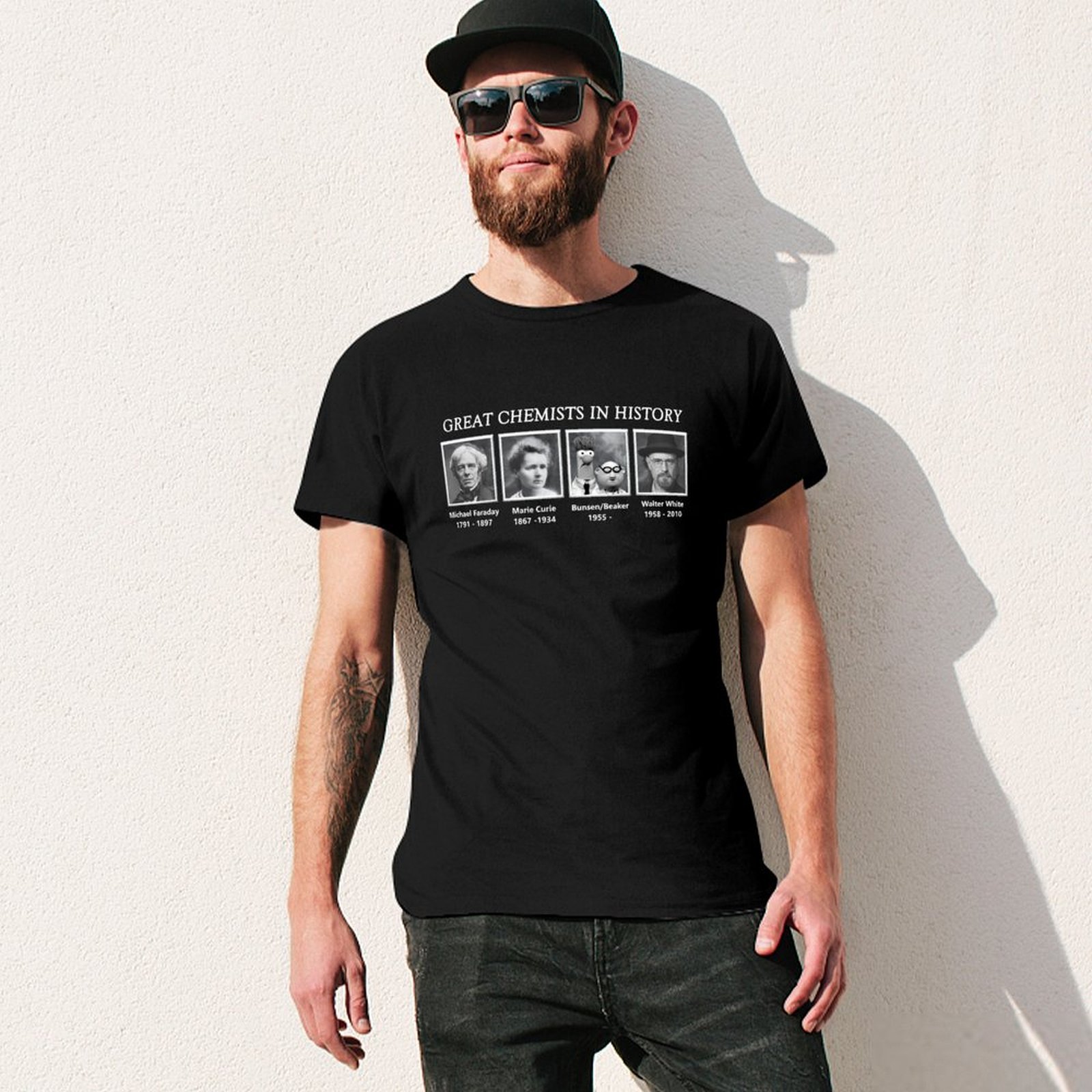 T-Shirt „Große Chemiker der Ge – Street Fashion History Bewertung und Preis