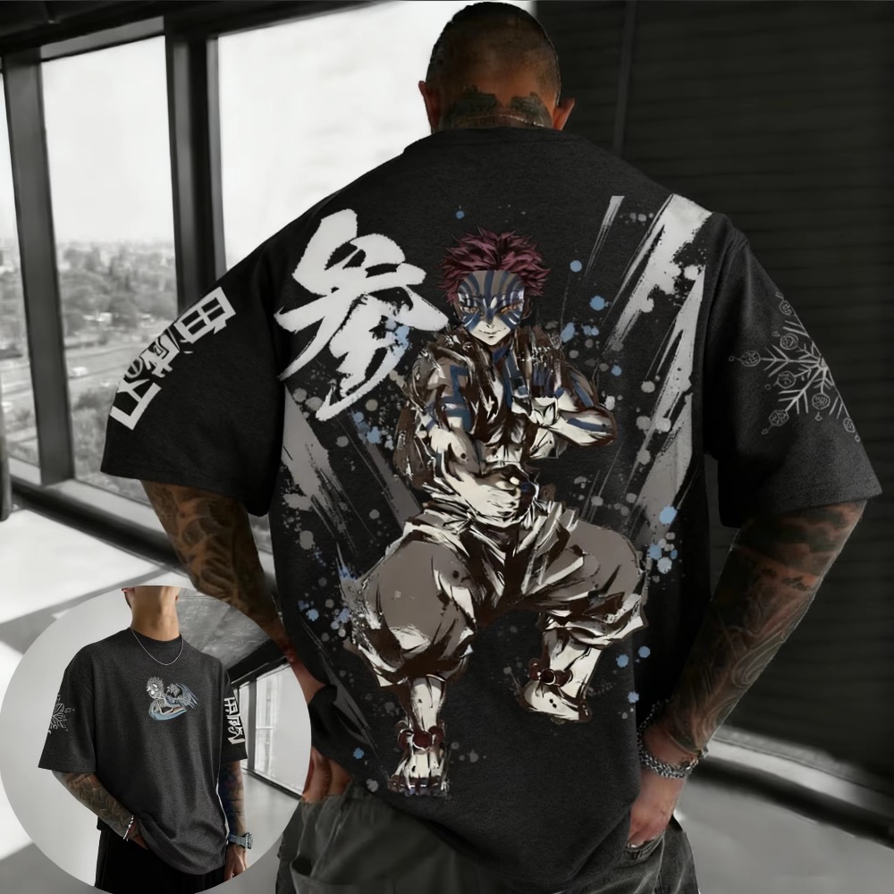 Sommer Übergröße Demon Slayer  – Street Fashion Japan Bewertung und Preis