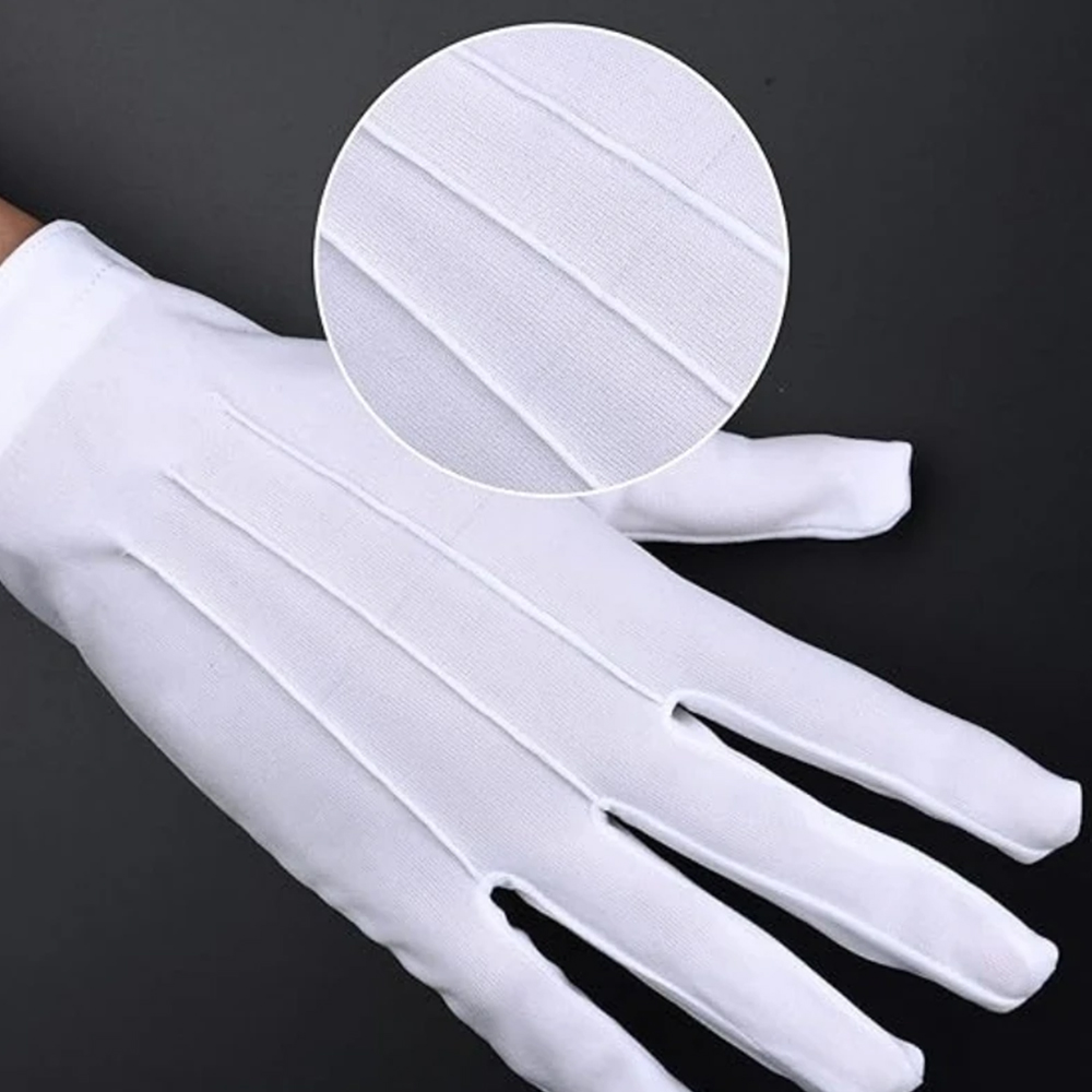 1/2 Paar Weiße Baumwollhandsch – Street Fashion Gloves Bewertung und Preis