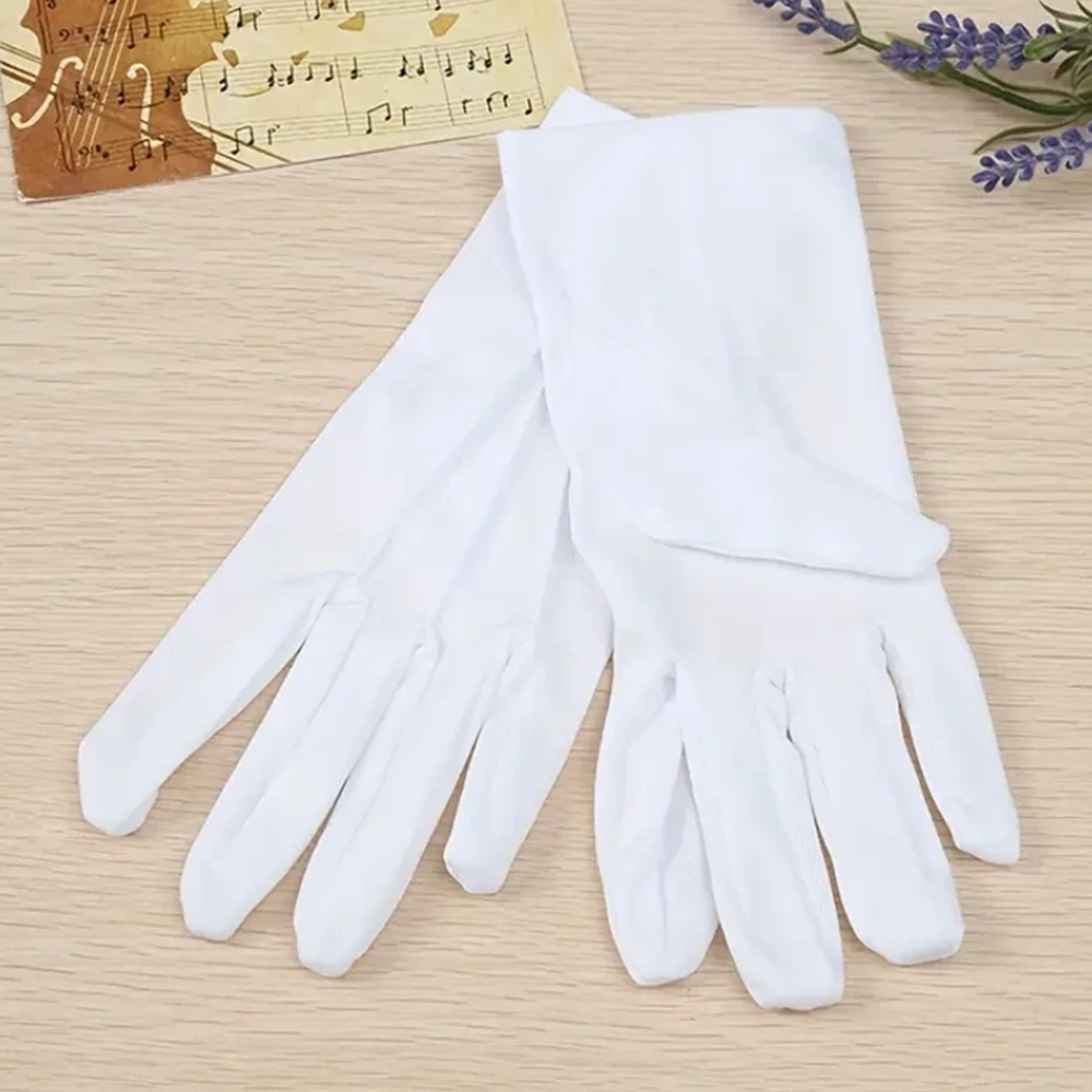 1/2 Paar Weiße Baumwollhandsch – Street Fashion Gloves Bewertung und Preis