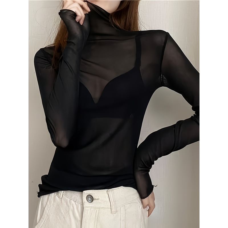 Frühling Sommer Transparentes  – Mesh Top Layering Bewertung und Preis