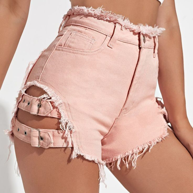Damen High-Waist Denim-Shorts  – Street Fashion Hot Bewertung und Preis
