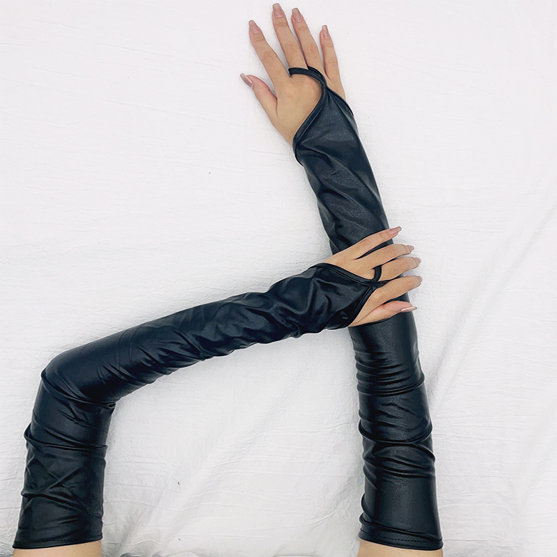 Lack Leder Haken Finger Lange  – Street Fashion Gloves Bewertung und Preis