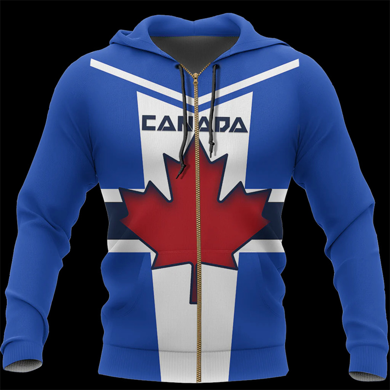 Kanada 3d überall gedruckt Aho – Street Fashion Zip Up Hoodie Bewertung und Preis