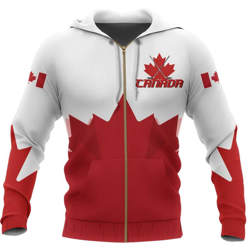 Kanada 3d überall gedruckt Aho – Street Fashion Zip Up Hoodie Bewertung und Preis