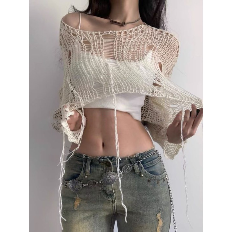 Deeptown Y2K Damen Strick-T-Sh – Street Fashion Japan Bewertung und Preis