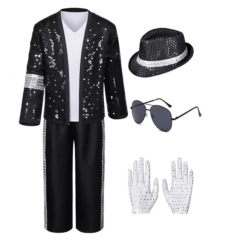 Kinder Hip-Hop-Popstar-Kostüm  – Street Fashion Gloves Bewertung und Preis