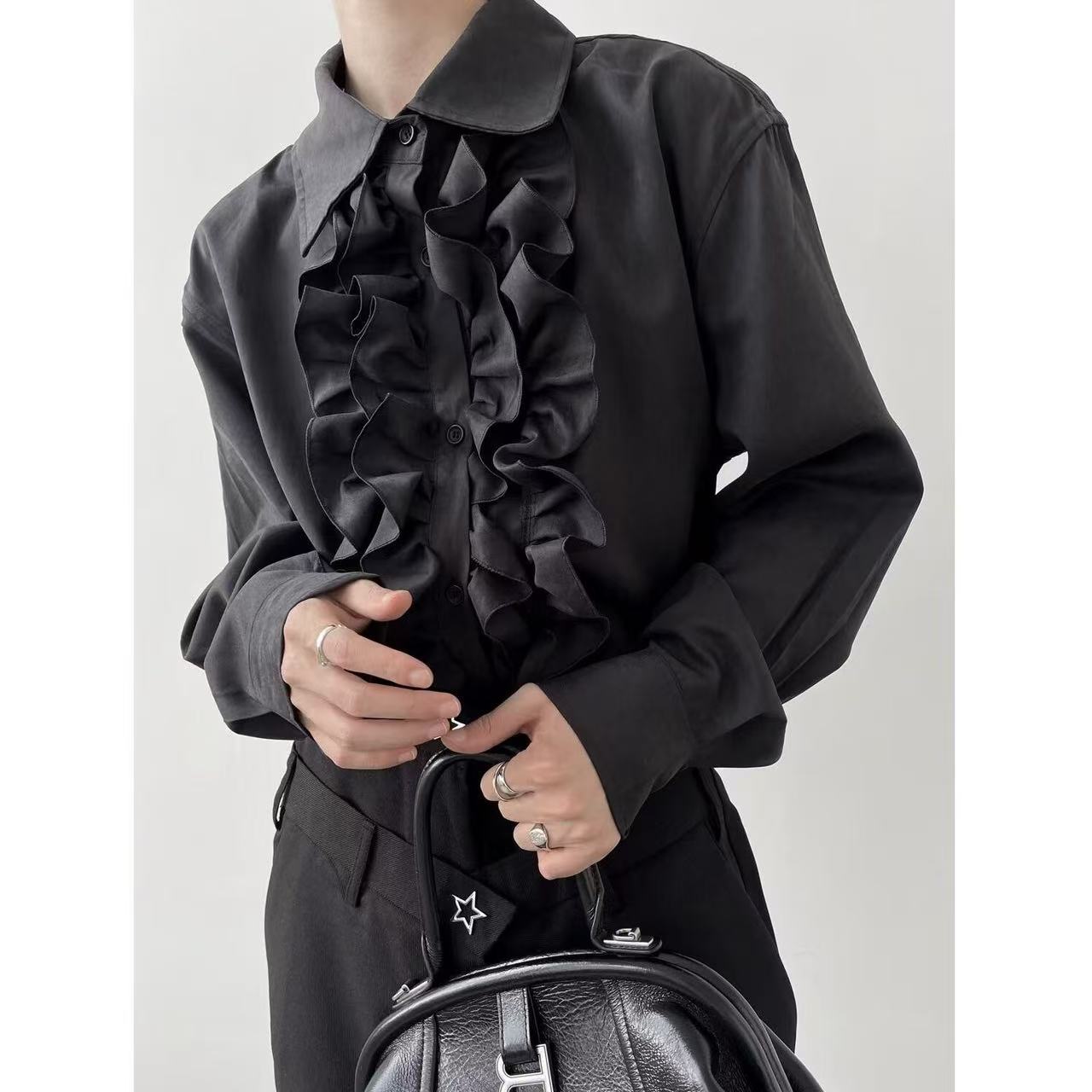 Niche Bisex Lotus Edge Tops Ne – Street Fashion In Chinese Bewertung und Preis