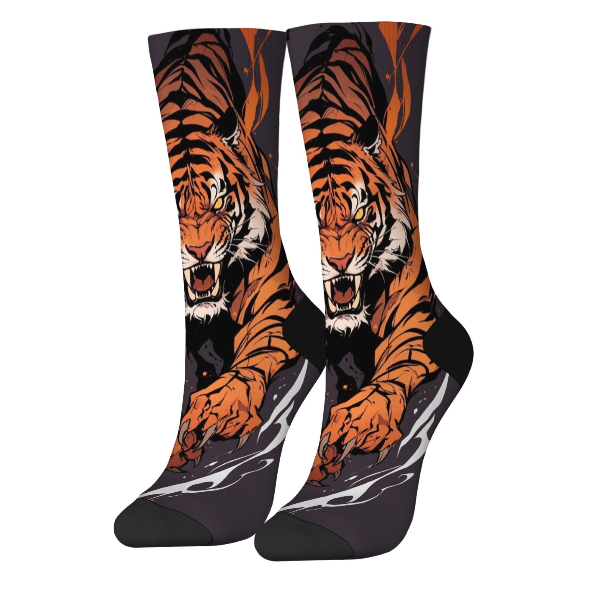 Unisex Fierce Tiger Print Asia – Street Fashion Asian Men Bewertung und Preis