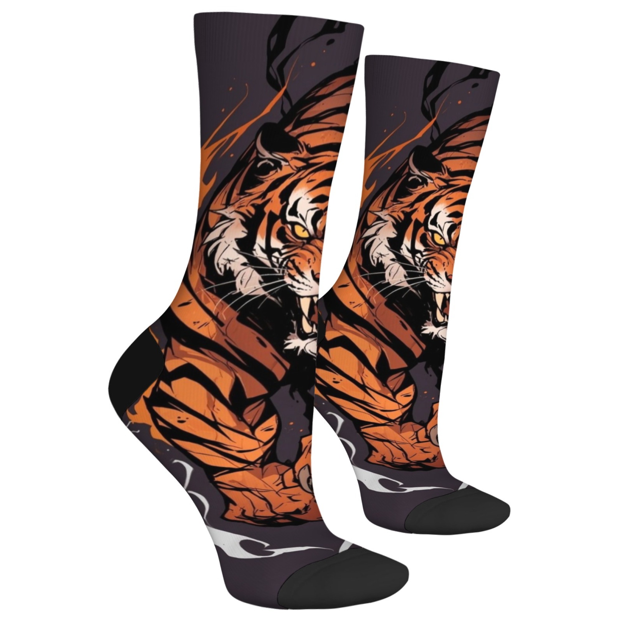 Unisex Fierce Tiger Print Asia – Street Fashion Asian Men Bewertung und Preis
