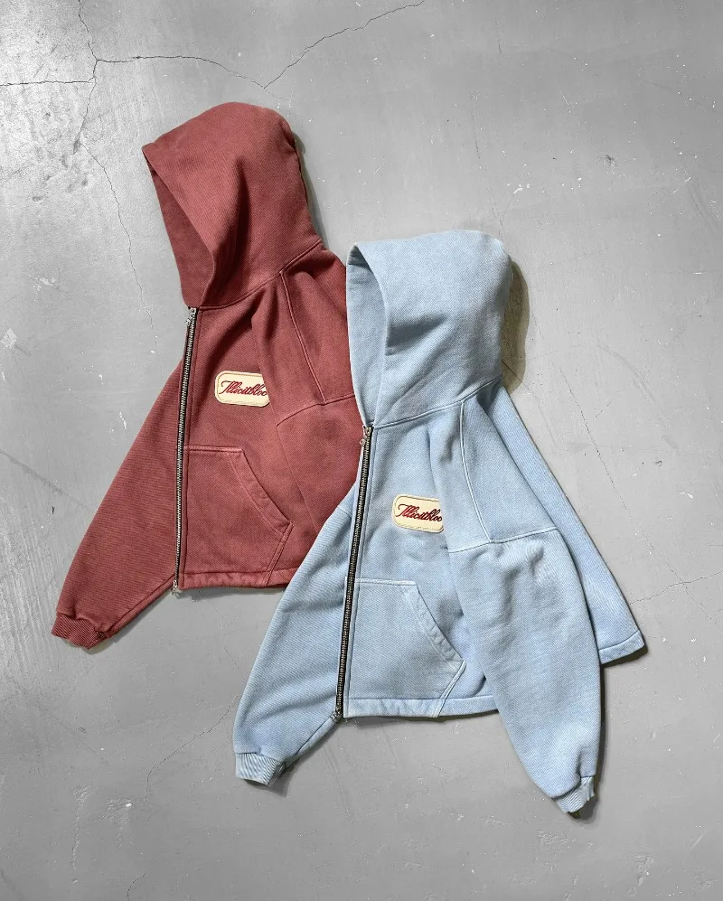 Y2K Mode Neue Brief Stickerei  – Street Fashion Zip Up Hoodie Bewertung und Preis