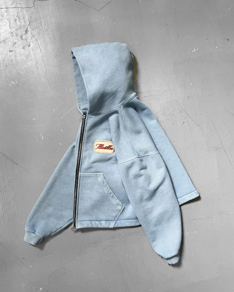 Y2K Mode Neue Brief Stickerei  – Street Fashion Zip Up Hoodie Bewertung und Preis