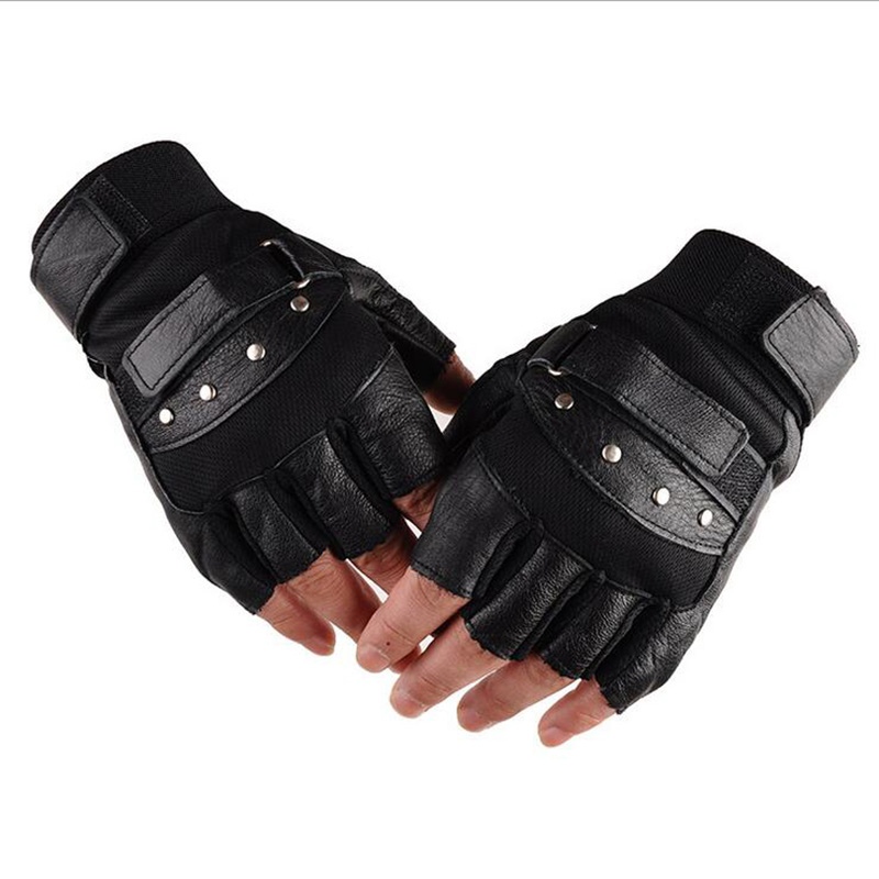 Herren Halb finger Leder Fitne – Street Fashion Gloves Bewertung und Preis