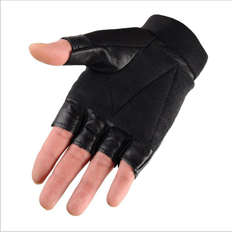 Herren Halb finger Leder Fitne – Street Fashion Gloves Bewertung und Preis