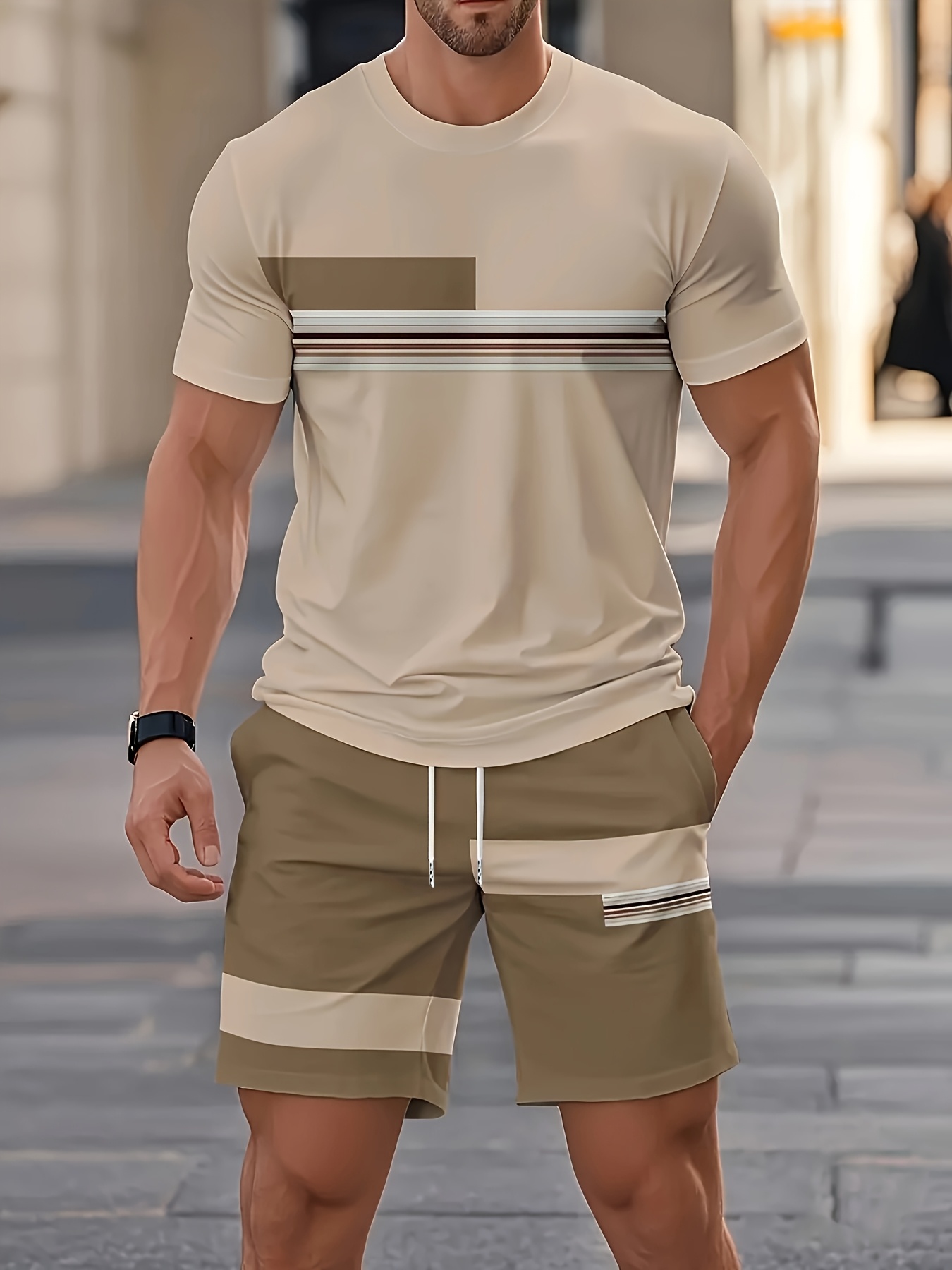 Sommer Herren-Sets Lässiger O- – Street Fashion Outfit Bewertung und Preis