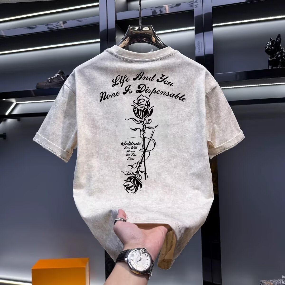Sommer-Herren-Khaki-T-Shirt, h – Street Fashion In Chinese Bewertung und Preis